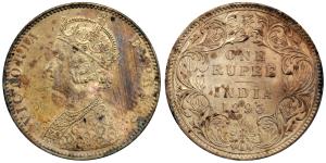 Victoria Empress, Silver Rupee, 11.63g, 1893, (KM 492).