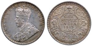 George V, Silver Rupee, 1913, 11.67g, Bombay Mint, (KM 524).