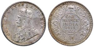 George V, Silver Rupee, 1913, 11.64, Bombay Mint, (KM 524).