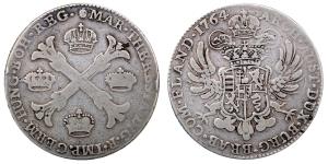 Austrian Netherlands, Silver Thaler, 28.96g, 1764, (KM 21).