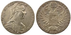 Austria, Maria Tharesa, Silver Thaler, 27.92g, 1780, (KM 1866).