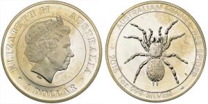 Australia, Elizabeth II, Silver Dollar, 1 oz, 31.55, 2015.