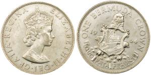 Bermuda, Elizabeth II, Silver Crown, 22.4g, 1964, (KM 14).
