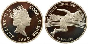Cook Islands, Elizabeth II, Silver 10 Dollars, 10.3g, 1990, (KM 79). Proof.