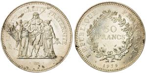 France, Liberte Egalite, Silver 50 Francs, 29.77g, 1979, (KM 941).