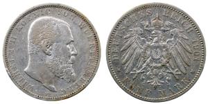 Germany, Wilhelm II, Silver 5 Mark, 27.53g, 1901, (KM 632).