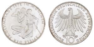 Germany, Silver 10 Mark, Olympic, 15.41g, 1972, (KM 132).