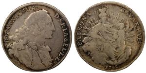 Germany, Bavaria, Patrona, Silver Thaler, 27.61g, 1762, (KM 519).
