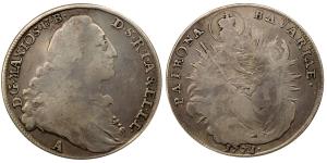 Germany, Bavaria, Patrona, Silver Thaler, 27.45 g, 1771, (KM 519).