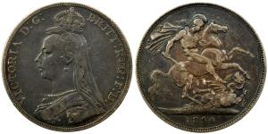 Great Britain, Victoria, Silver Crown, 27.94G, 1890.