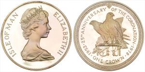Isle of Man, Elizabeth II, Silver Crown, 28.66g, 1978, (KM 43).
