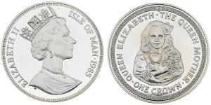 Isle of Man, Elizabeth II, Silver 1 Crown, 28.45g, 1985.
