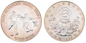 Korea, XXIV Olympiad Seoul, Silver 10000 Won, 33.29g, 1988, (KM 77).