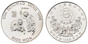 Korea, XXIV Olympiad Seoul, Silver, 10000 Won, 16.55g, 1988, (KM 71).