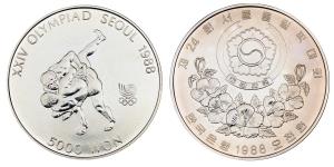 Korea, XXIV Olympiad Seoul, Silver, 10000 Won, 16.76g, 1988, (KM 70).