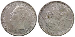Romania, Silver 500 Lei, 12.04g, 1944 (KM 65).