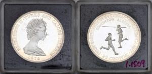 Turks and Caicos, Silver 20 Crowns, 38.70g, 1978, VI Common Wealth Games (KM 23).