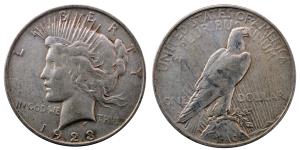 United States of America, Liberty, Peace, Silver Dollar, 26.6g, 1923, (KM 150).