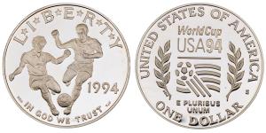 United States of America, 1 Dollar, Olympic, 26.49g, 1994, (KM 247). In original box of is