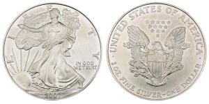 United States of America, Liberty, Silver Eagle one Dollar, 1 Oz, 31.13g, 2007, (KM 273).