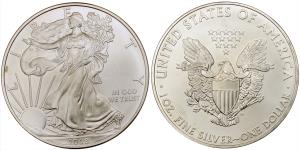 United States Of America, Liberty, Silver Dollar, 1 oz, 31.09g, 2008, (KM 273).