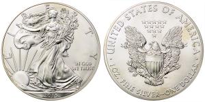 United States Of America, Liberty, Silver Dollar, 1 oz, 31.28g, 2015, (KM 273).