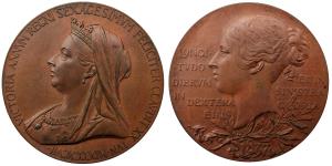 Victoria’s Diamond Jubilee Medal, Copper, 72.16g, 1837-1897, matured bust of the Queen to 
