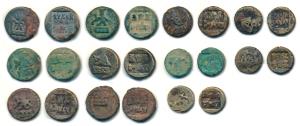 Panchala (c. 2nd century BC), Agnimitra (1) and Indramitra (10), Copper and Bronze Unit, o