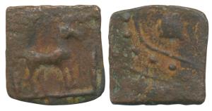 Tamil Nadu, Sangam period, ’Malayaman’ chiefs (c. 1st century BC), Copper un-inscribed Uni