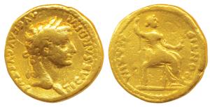 Roman, Tiberius (14-37 AD), Gold Aureus, 7.8g, obv. laureate head of the king facing right