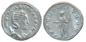 Roman, Julia Domna mother of Caracalla (193-217), Silver Denarius, 3.67g, obv. diademed an