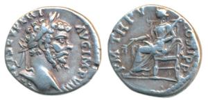 Roman, Septimius Severus, Silver Denarius, 3.31g, Rome, obv. laureate head to right with l