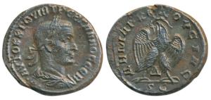 Roman, Syria, Trebonianus Gallus (251-253 AD), Billon Tetradrachm, 9.84g, obv. laureate he