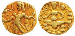 Guptas, Chandragupta II (c. 380-413 AD), Gold Dinar, 7.74g, ’Archer’ type, obv. king nimba