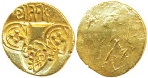 Paramaras of Vidarbha, Jagadeva (c. 12th century), Gold Pagoda, 3.62g, punches of temple s