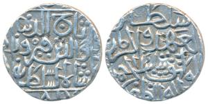 Taj-ud-Din Firuz Shah (AH 800-825, 1397-1422 AD), Silver Tanka, 11.74g, Hazrat Ahsanabad M