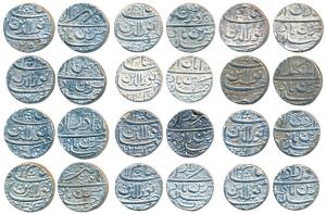 Jahangir, Silver Rupee (12), Ahmedabad Mint, complete set of 12 (twelve) different months;