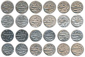 Jahangir, Silver Rupee (12), Patna Mint, complete set of 12 (twelve) different months; Mon