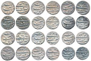 Jahangir, Silver Rupee (12), Qandhar Mint, complete set of 12 (twelve) different months; M