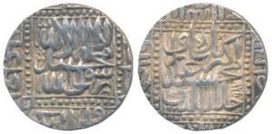 Akbar (AH 963-1014, 1556-1605 AD), Silver Rupee, 11.40g, Dar-ul-Khilafat Agra Mint, AH 982