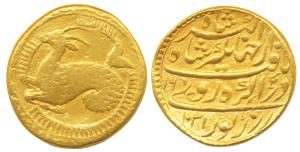 Jahangir (AH 1014-1037, 1605-1627 AD), Gold Zodiac Mohur, 10.4g, Capricorn Sign, Agra Mint