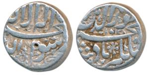 Jahangir, Silver Rupee, 11.35g, Berar Mint (off flan), AH 1015, Kalima type (KM 141.3). Ve