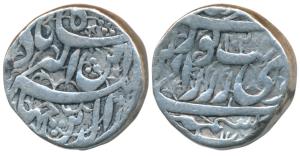 Jahangir, Silver Heavy Rupee, 13.18g, 20% overweight, Kashmir Mint, Sakhat Noorani couplet