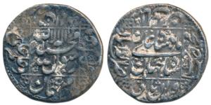 Shah Jahan, Silver Rupee, 11.19g, Akbarabad Mint, AH 1043/7, legend within square area, co