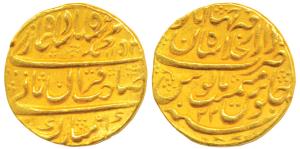 Muhammad Shah, Gold Mohur, 10.85g, Dar-ul-Khilafat Shahjahanabad Mint, AH 1152/22, Sahib-i