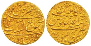 Shah Shuja al-Mulk (second reign AH 1218-1224, 1803-1808 AD), Gold Mohur, 11.09g, Bahawalp