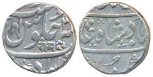 Ahmedabad Mint, Silver Rupee, 11.34g, in the name of Shah Alam II, ’Ram’ in Nagari, RY 3X 