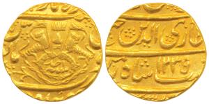 Ghazi-ud-din Haider (AH 1230-1243, 1819-1827 AD), Gold Mohur, 10.68g, Dar us- Sultanat Lak