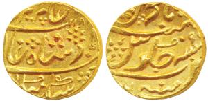 Mumbai Mint, Gold Mohur, 11.55g, in the name of Alamgir II, AH 1188/9 (posthumous), comple