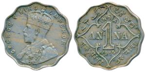 George V, Cupro-Nickel, 1 Anna, 1915, Bombay Mint, (Prid 945). About Extremely Fine.